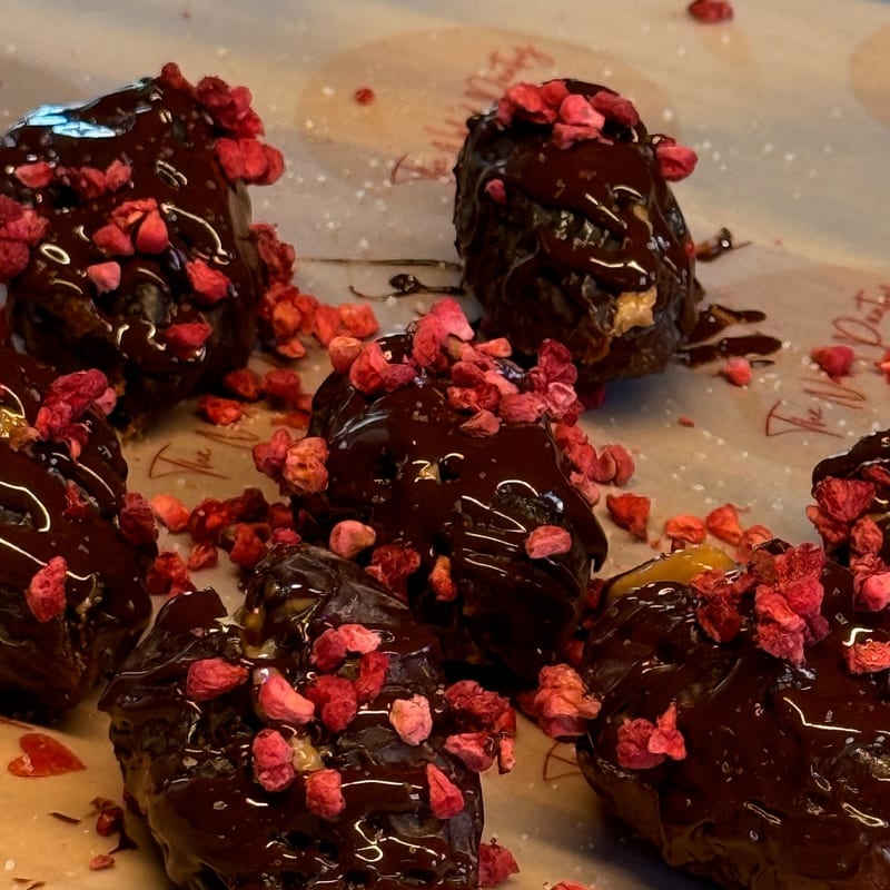 Chocolate dipped dates